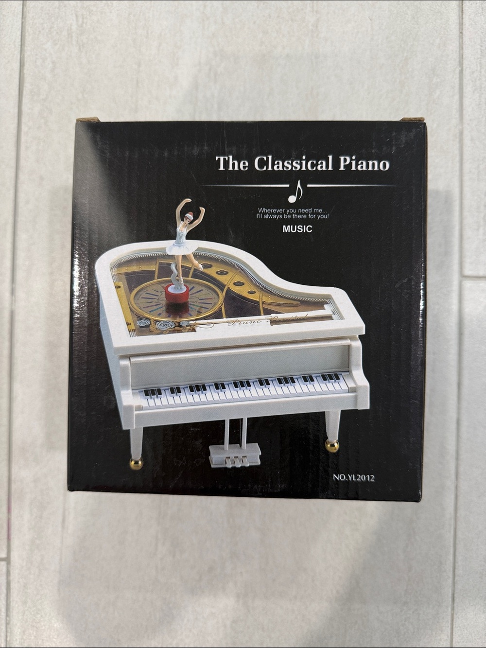 The Classical Piano White Musical Jewelry Box - Unbranded